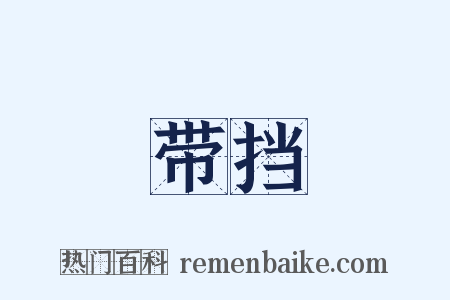 带挡是什么意思的图片